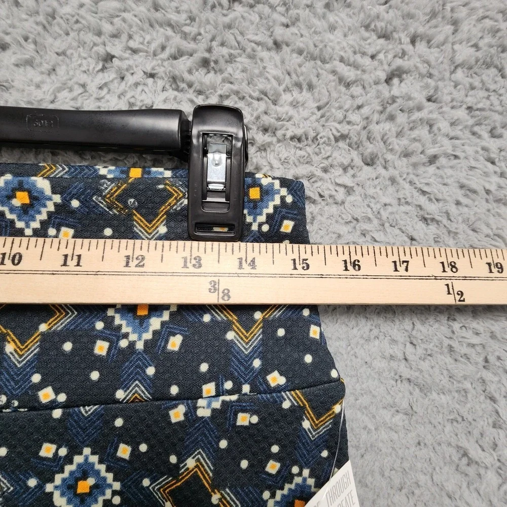 LuLaRoe Cassie‎ Pencil Skirt Womens Medium Navy Blue Geometric Southwestern NEW